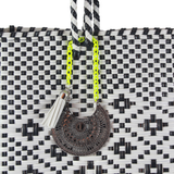 Handwoven Tote in Black And White - Maria Sesasi
