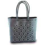 Handwoven Tote in Gray/Black - Maria Sesasi