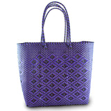Handwoven Tote in Purple/Black - Maria Sesasi